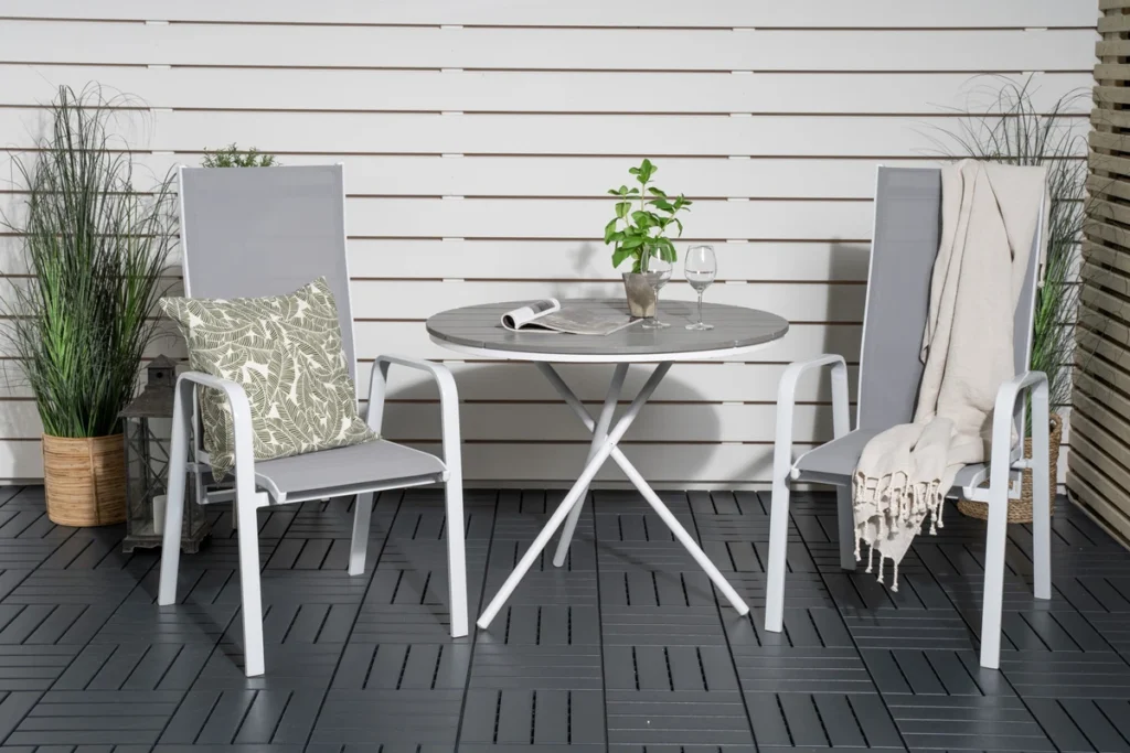 Copacabana & Parma Reclinerstolar Grå + Cafebord ⌀90 Grå