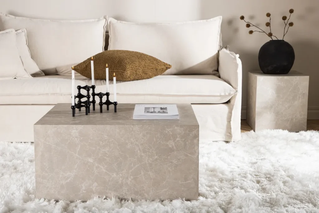 York Soffbord 80 x 60 Beige