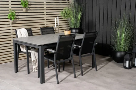 Levels & Parma Matbord 160 x 100 + Matstolar Svart