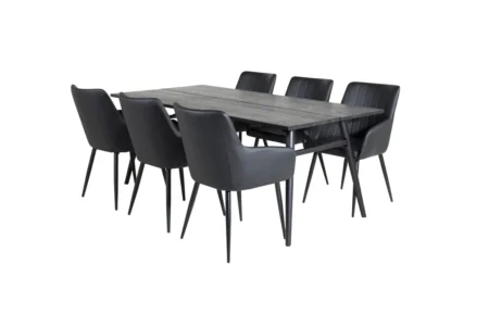 Sleek & Comfort Matbord 95x195 + Matstolar Svart