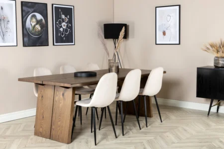 Logger & Polar Matbord 100x210 + Matstolar Beige