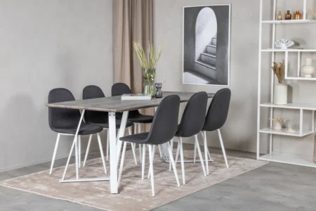 Marina | Polar Matbord 180x90 + 6 matstolar