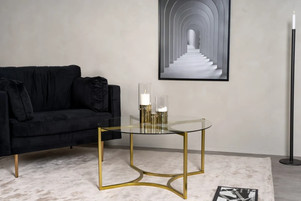 Kivik Soffbord ⌀90 Gold