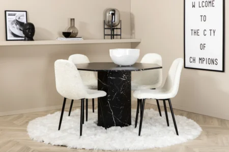 Marbs & Polar Runda Matbord ⌀110 Black + Matstolar White