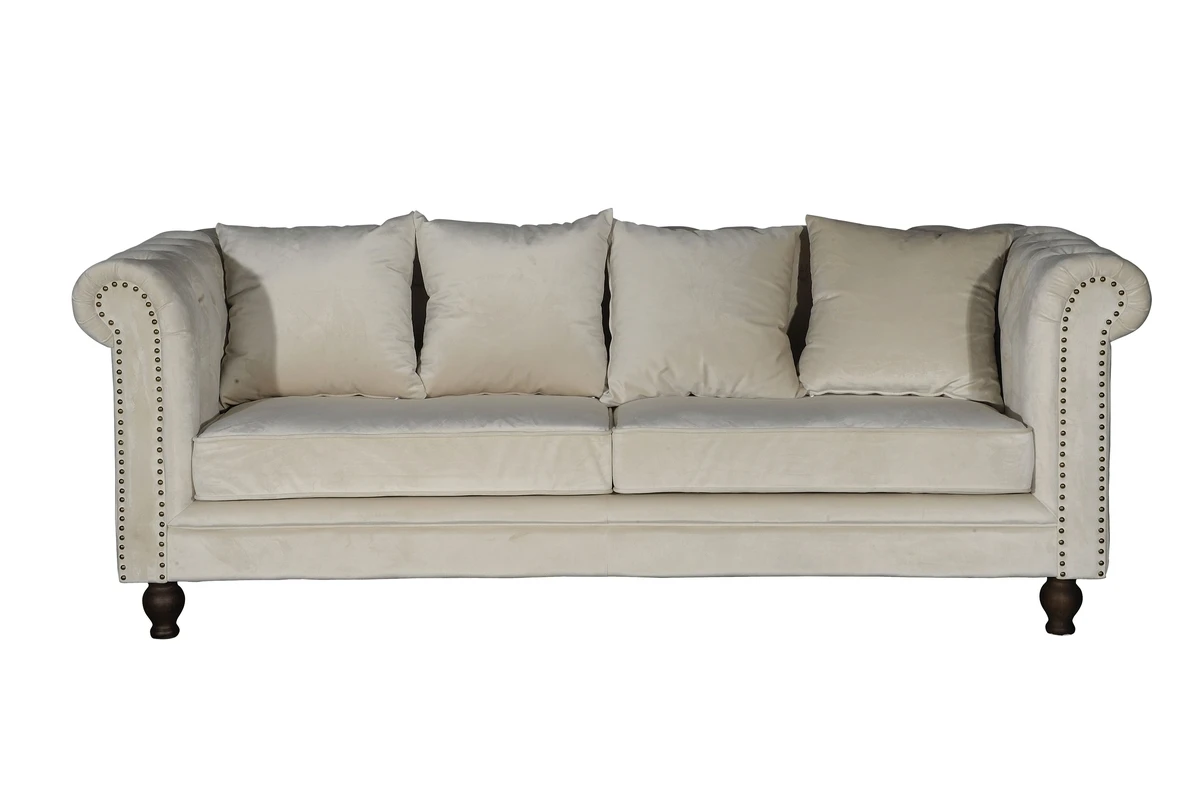 Velvet 3-sits soffor Beige