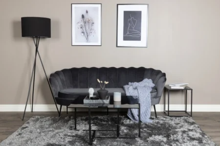 Calais 3-sits soffor Dark Grey