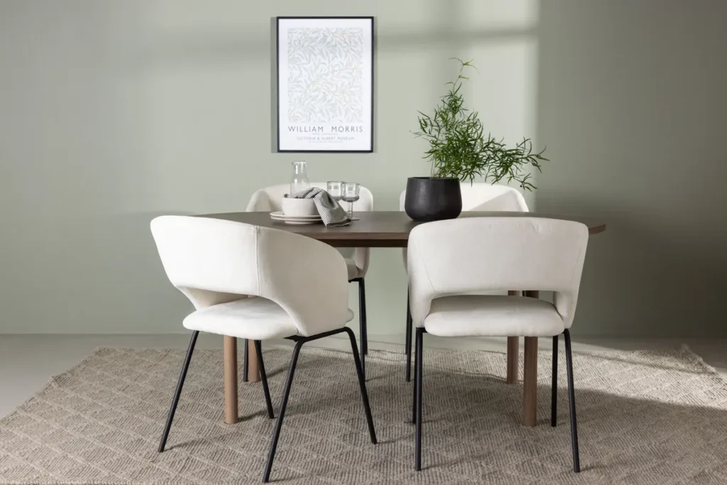 Day & Andy Matstolar Offwhite + Ovala Matbord 180 x 90 Nature