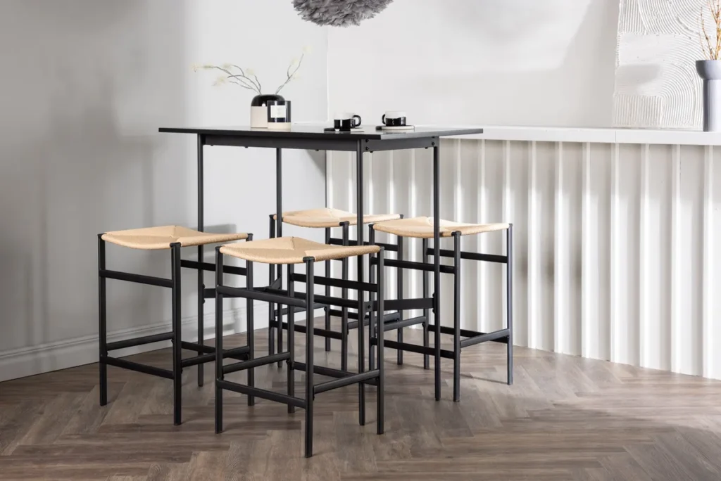 Polly & Rax Barstolar Nature + Barbord 120 x 60 Black