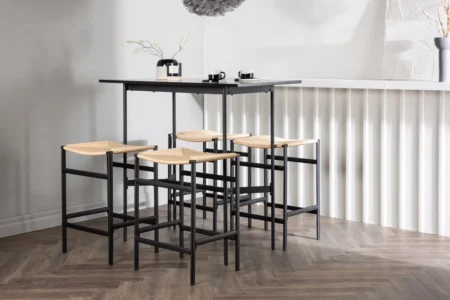Polly & Rax Barstolar Nature + Barbord 120 x 60 Black