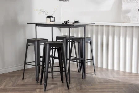 Tempe & Rax Barstolar Black + Barbord 120 x 60 Black