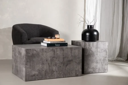 York Soffbord 40x40 Dark Grey + Soffbord 80 x 60 Dark Grey