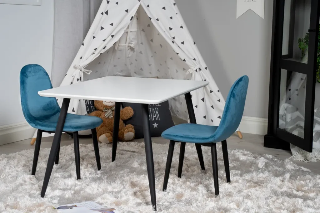 Polar Barnstolar Blue + Barnbord 50 x 80 x 60