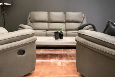 Saranda Reclinersoffor Grå + Reclinerfåtöljer Grå