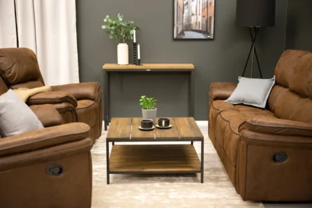 Saranda Reclinersoffor Brun + Reclinerfåtöljer Brun