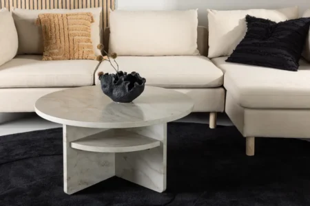 Ålesund Soffbord ⌀85 Beige