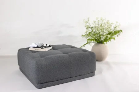 Turin Puff 100 x 40 x 100 Dark Grey