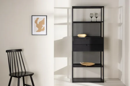 Santiago Hyllor 40 x 185 x 80 Svart