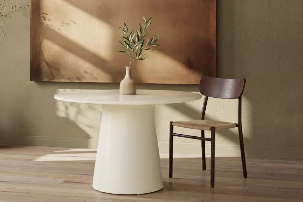 Lanzo Runda Matbord Ø120 Beige