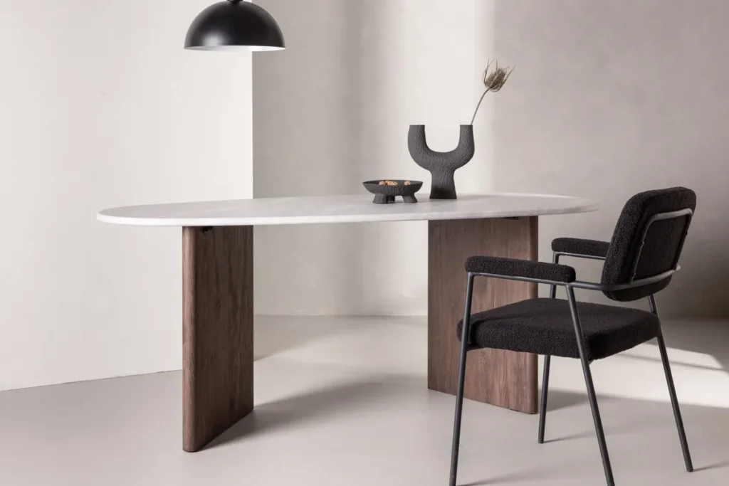 Grönvik Ovala Matbord 180 x 90 Light Grey