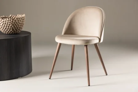 Velvet Matstolar Beige