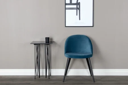 Velvet Matstolar Blue