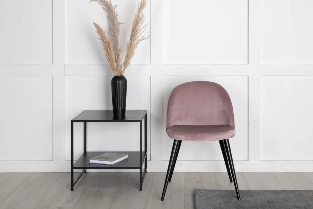 Velvet Matstolar Dammig rosa