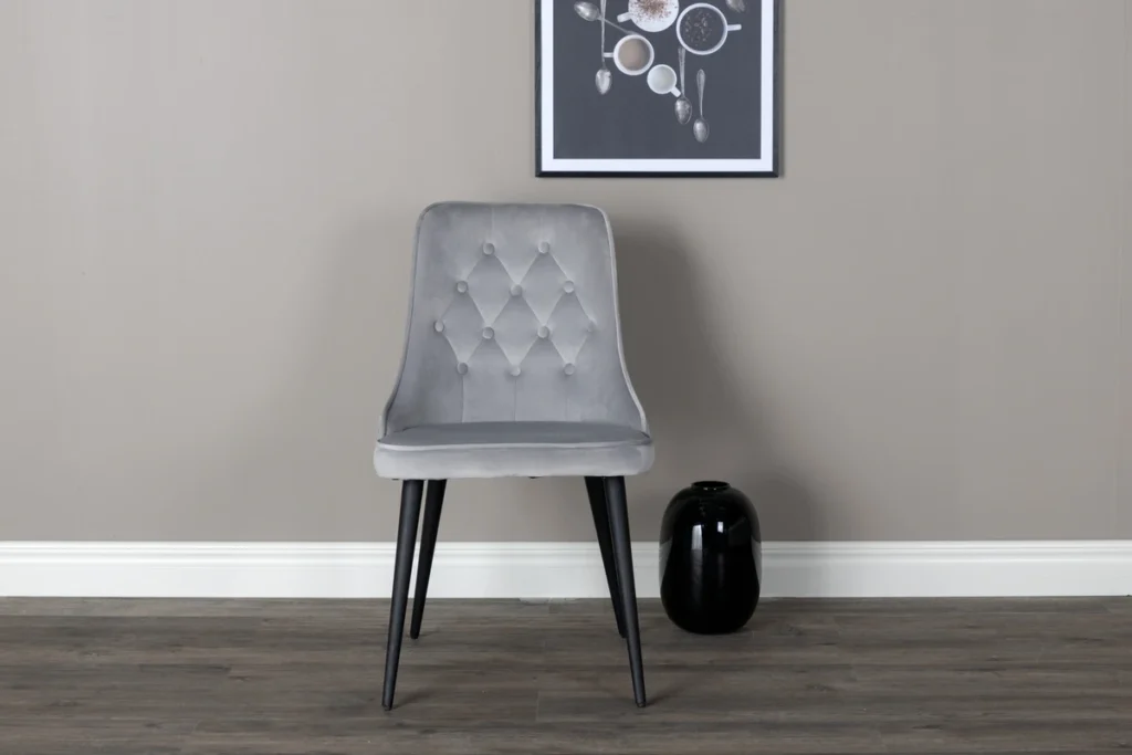 Velvet Deluxe Matstolar Light Grey