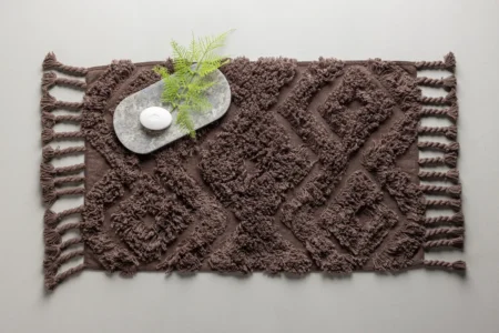 Hilma Rektangulära Mattor 80 x 50 Brown