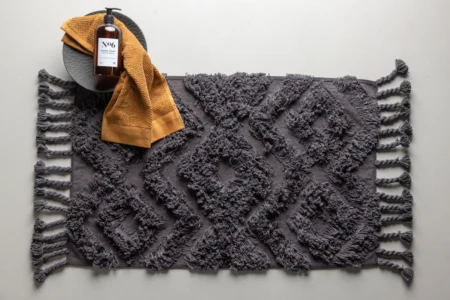 Hilma Rektangulära Mattor 80 x 50 Dark Grey