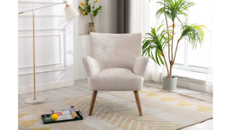MARIO Fåtölj i tyg boucle Cream – Dina Möbler