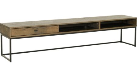Regal – Brunlackad Ek, 180 cm – Dina Möbler