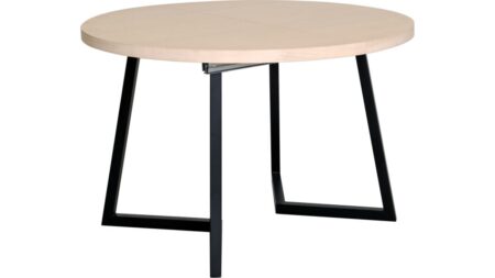 Röa inkl 2 Tillägg Ø120 – 200 cm – Vitpigmenterad – Dina Möbler