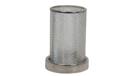 VILLA Lykta fiskbensmönster metal/glas – Dina Möbler